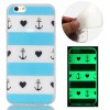 Coque iPhone 6s et iPhone 6 phosphorecente ancres et coeurs