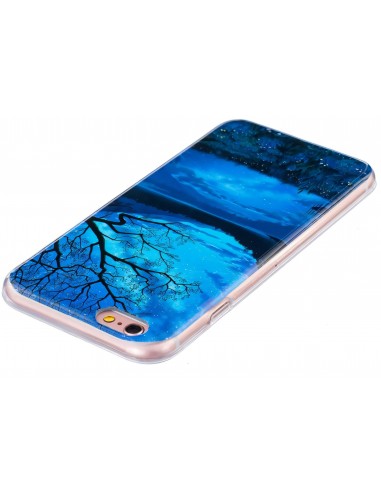 Coque iPhone 6s et iPhone 6 silicone scène de nuit