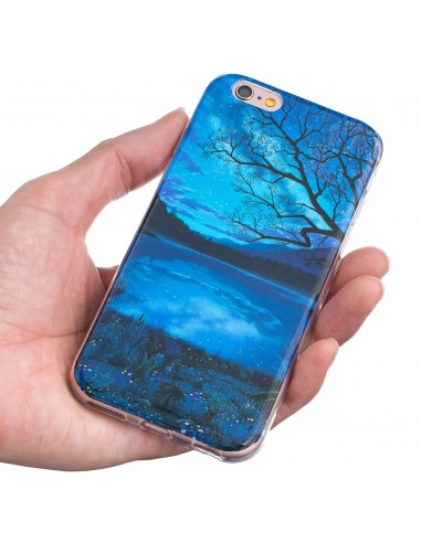 Coque iPhone 6s et iPhone 6 silicone scène de nuit