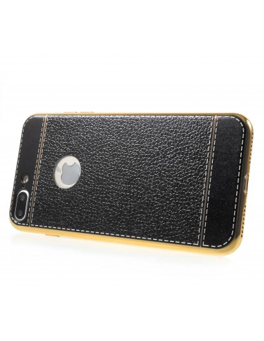 Coque iPhone 7 Plus style cuir plaqué