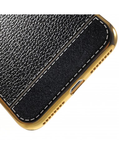 Coque iPhone 7 Plus style cuir plaqué