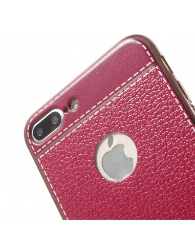 Coque iPhone 7 Plus style cuir plaqué