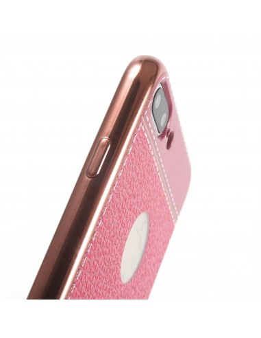 Coque iPhone 7 Plus style cuir plaqué
