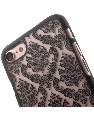 Coque iPhone 8 et iPhone 7 rigide fleurs damas