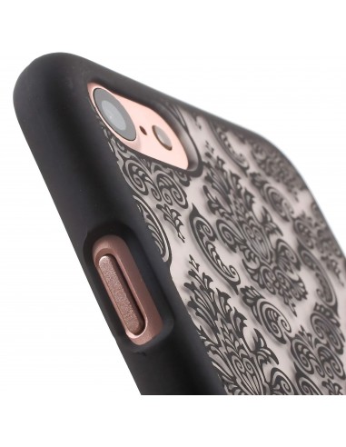 Coque iPhone 8 et iPhone 7 rigide fleurs damas