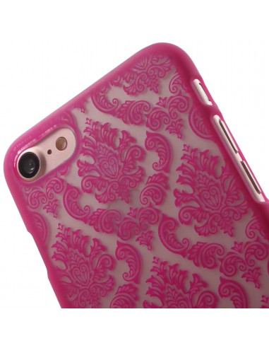 Coque iPhone 8 et iPhone 7 rigide fleurs damas