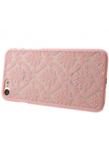 Coque iPhone 8 et iPhone 7 rigide fleurs damas