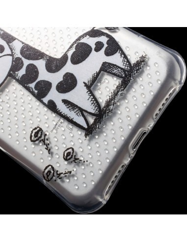 Coque iPhone 8 et iPhone 7 silicone - fantaisie girafe