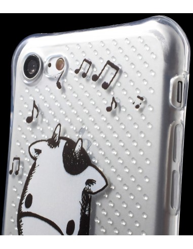 Coque iPhone 8 et iPhone 7 silicone - fantaisie girafe