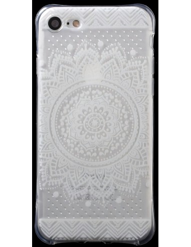 Coque iPhone 8 et iPhone 7 silicone - fantaisie mandala