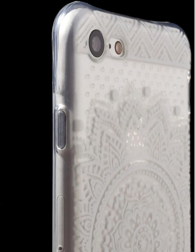 Coque iPhone 8 et iPhone 7 silicone - fantaisie mandala