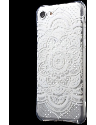 Coque iPhone 8 et iPhone 7 silicone - fantaisie floral