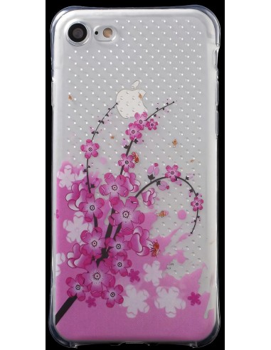 Coque iPhone 8 et iPhone 7 silicone - fantaisie explosion de fleurs