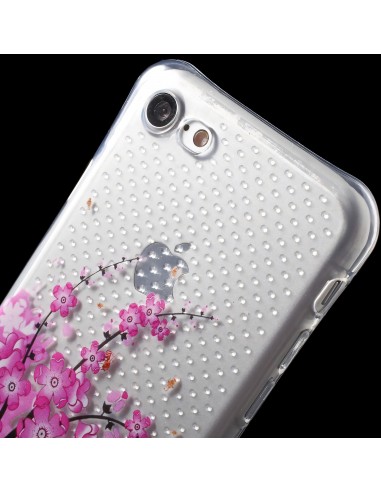 Coque iPhone 8 et iPhone 7 silicone - fantaisie explosion de fleurs