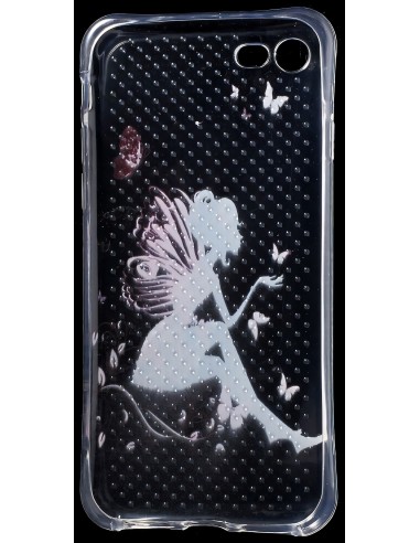 Coque iPhone 8 et iPhone 7 silicone - fantaisie butterfly
