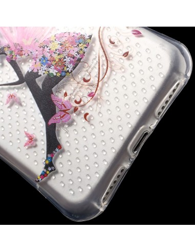 Coque iPhone 8 et iPhone 7 silicone - fantaisie butterfly