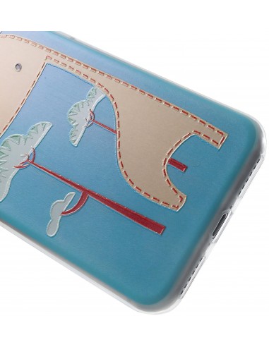 Coque iPhone 8 et iPhone 7 silicone souple cool girafe