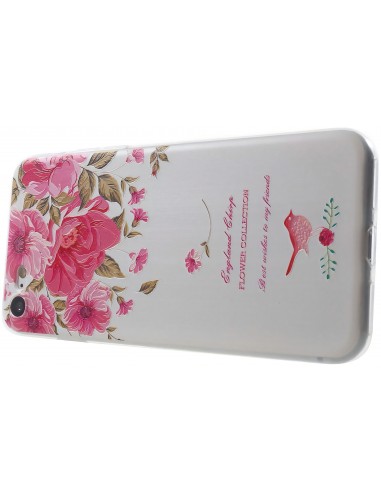 Coque iPhone 8 et iPhone 7 silicone souple jardin de roses
