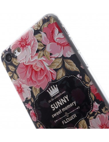 Coque iPhone 8 et iPhone 7 silicone souple pretty flowers