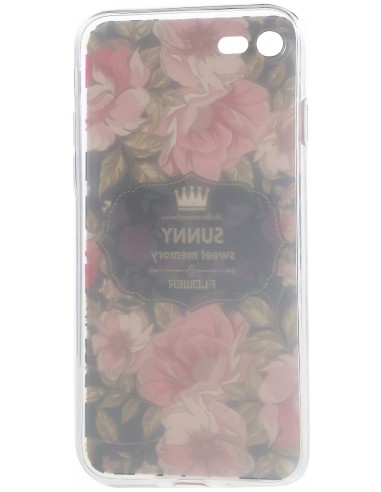 Coque iPhone 8 et iPhone 7 silicone souple pretty flowers
