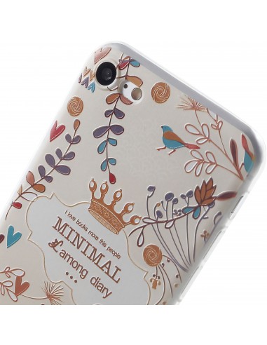 Coque iPhone 8 et iPhone 7 silicone souple flowers & birds