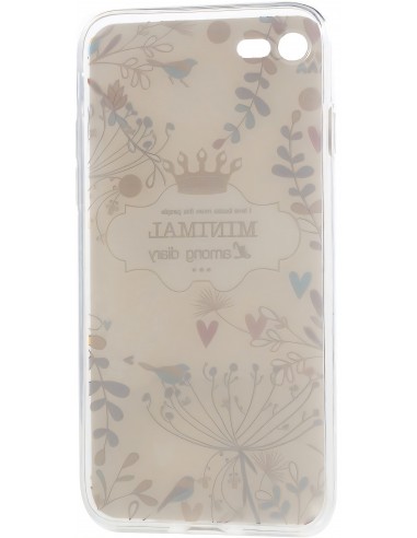 Coque iPhone 8 et iPhone 7 silicone souple flowers & birds