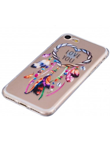 Coque iPhone 8 et iPhone 7 silicone mandala love you