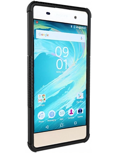 Coque sony Xperia XA silicone hybrid avec support