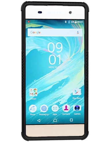 Coque sony Xperia XA silicone hybrid avec support