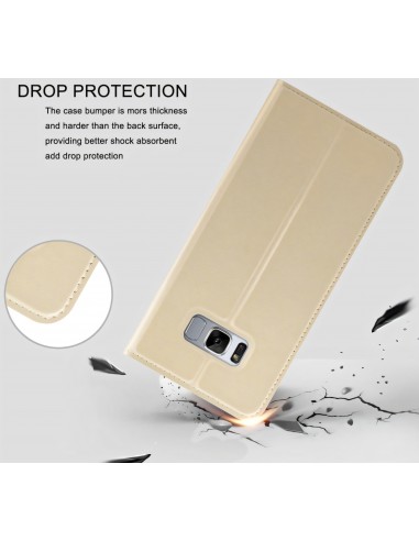 Etui Galaxy S8 Plus simili-cuir silicone