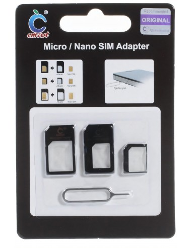Adaptateur carte sim nano micro standard