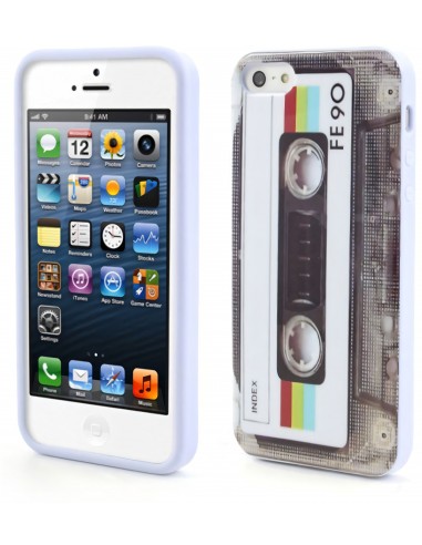 Coque en silicone iPhone SE 5s 5 Retro Cassette