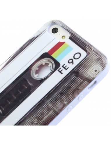 Coque en silicone iPhone SE 5s 5 Retro Cassette