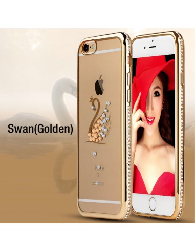 Coque iPhone 6s 6 Silicone Crystal Cygne SHENGO
