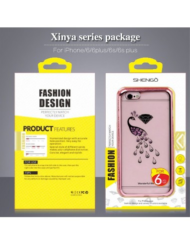 Coque iPhone 6s 6 Silicone Crystal Cygne SHENGO