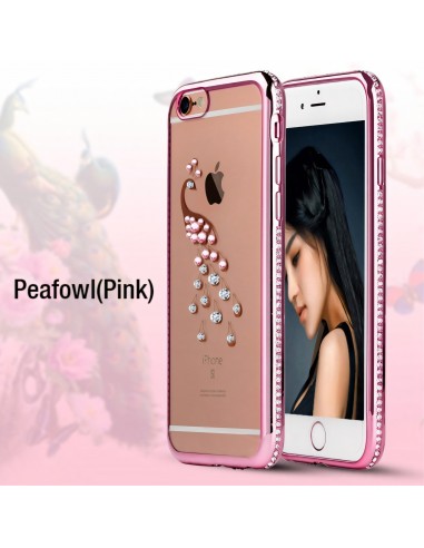 Coque iPhone 6s 6 Silicone Crystal Paon SHENGO