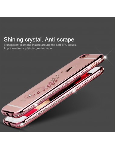 Coque iPhone 6s 6 Silicone Crystal Paon SHENGO