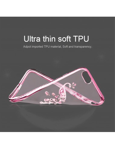 Coque iPhone 6s 6 Silicone Crystal Paon SHENGO