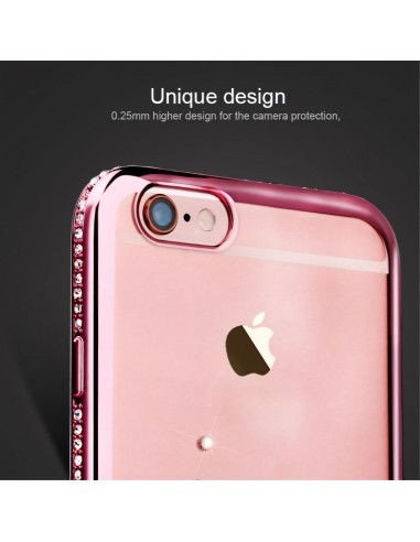 Coque iPhone 6s 6 Silicone Crystal Paon SHENGO