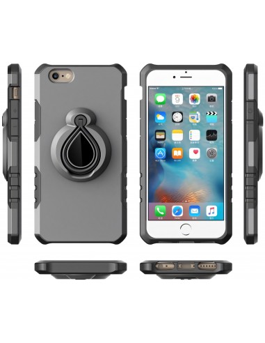 Coque iPhone 6 6s silicone et Metal avec anneau