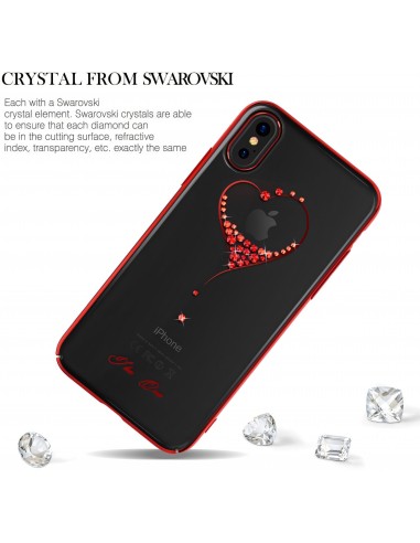 Coque iPhone X Silicone Star Series Cœur de Cristal KINGXBAR