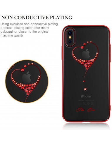 Coque iPhone X Silicone Star Series Cœur de Cristal KINGXBAR