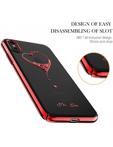Coque iPhone X Silicone Star Series Cœur de Cristal KINGXBAR