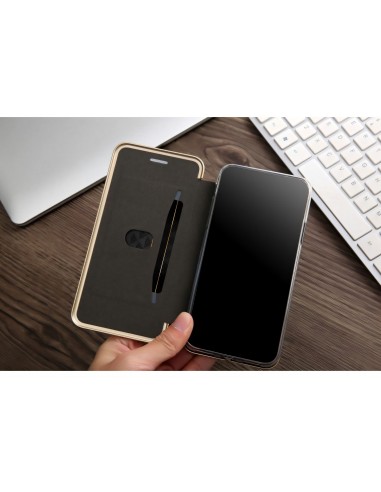 Etui iPhone X Simili Cuir et Silicone CMAI2