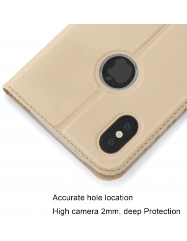 Etui iPHone X Simili Cuir Contour Silicone