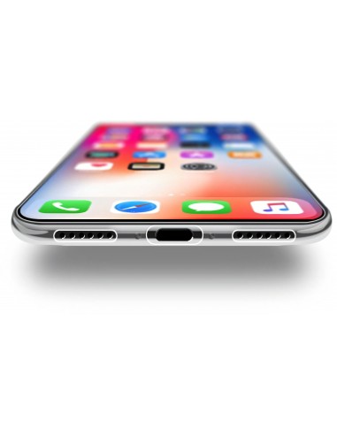 Coque iPhone X Silicone Fantaisie Fleurs Bleues