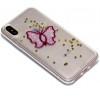Coque iPhone X Fantaisie Poudre Papillion