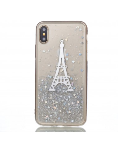 Coque iPhone X Fantaisie Poudre Tour Eiffel
