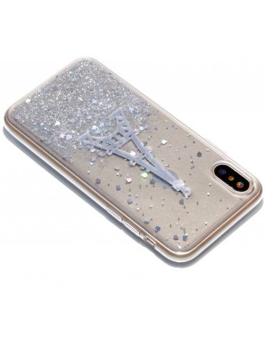Coque iPhone X Fantaisie Poudre Tour Eiffel