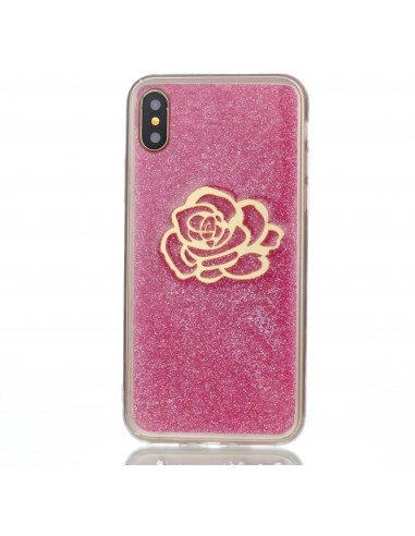 Coque iPhone X Fantaisie Poudre Rose
